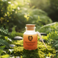 Dragon Honey bottle on green moss, promoting vitality and performance for adults.